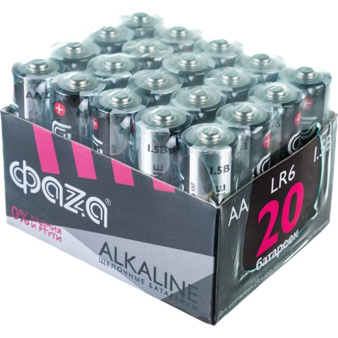 Батарейка алкалиновая JAZZWAY ФАZА LR 6 Alkaline 1,5V 20шт 5028098