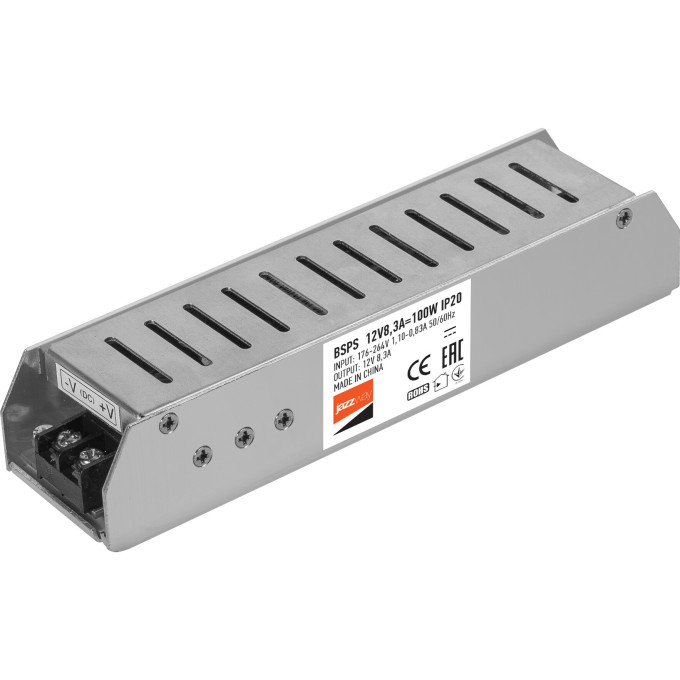 Блок питания JAZZWAY для светодиодной ленты 12V BSPS 12V8 3A=100W IP20 1002167A